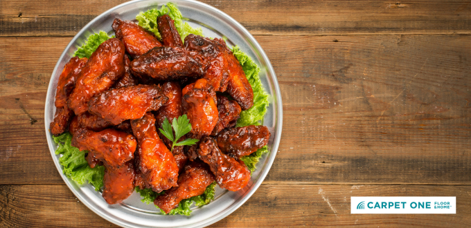 chicken wings on floor